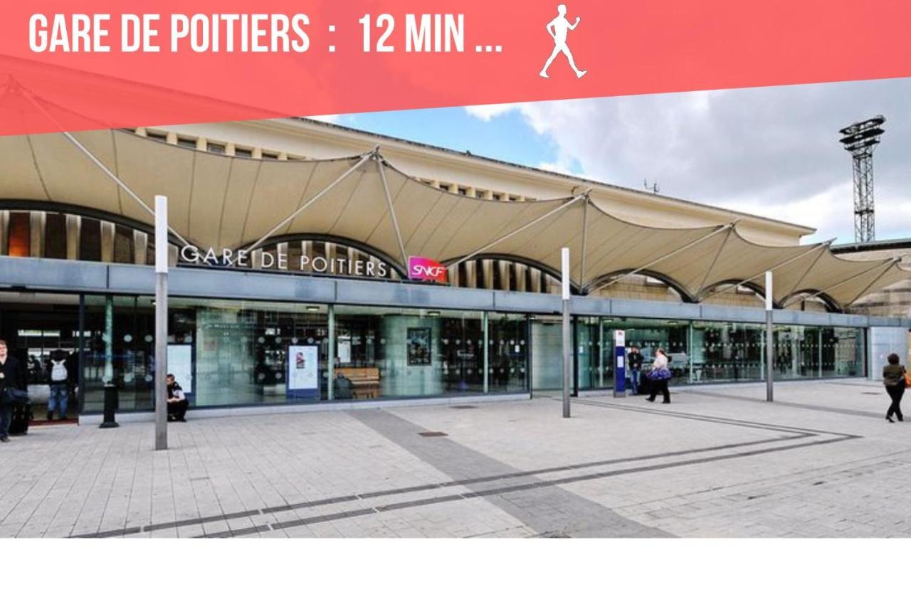 Chambres Poitiers Centre Ville - Salle De Bain, Refrigerateur, Tv Et Machine A Cafe Privatifs - Cuisine Commune - Terrasse - Hotel De Ville A 200M Eksteriør bilde